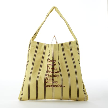 beej_stripe fabric OSbag#Lime
