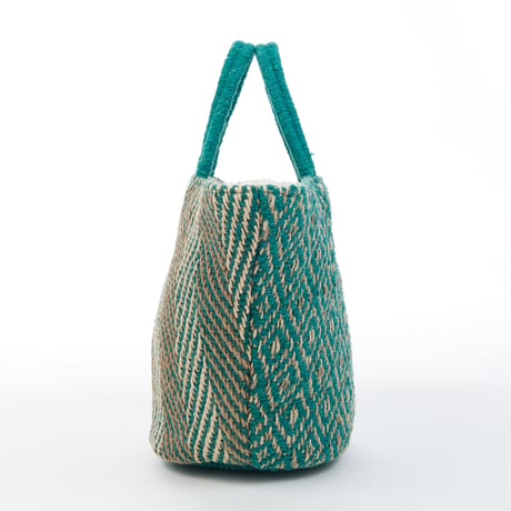beej_Jute mix 3panel bag#Ｇreen