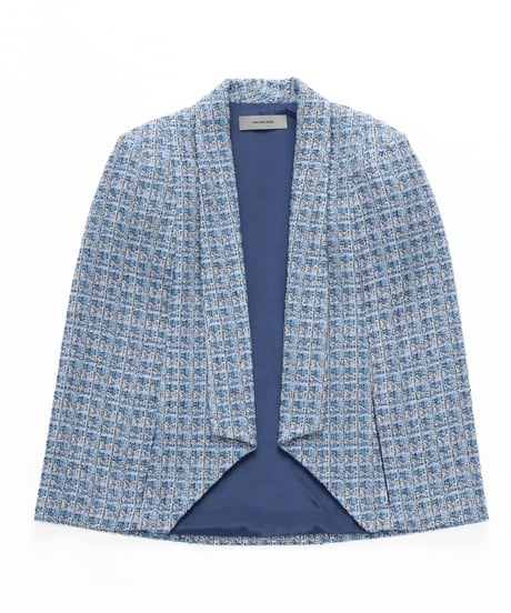 ハンアンスン 白 レース コート スパンコールチュールノースリーブドレス/ジップ/谷間見せ/背中