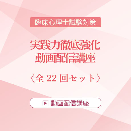 2026年度臨床心理士試験対策　実践力徹底強化 動画配信講座 全22回セット