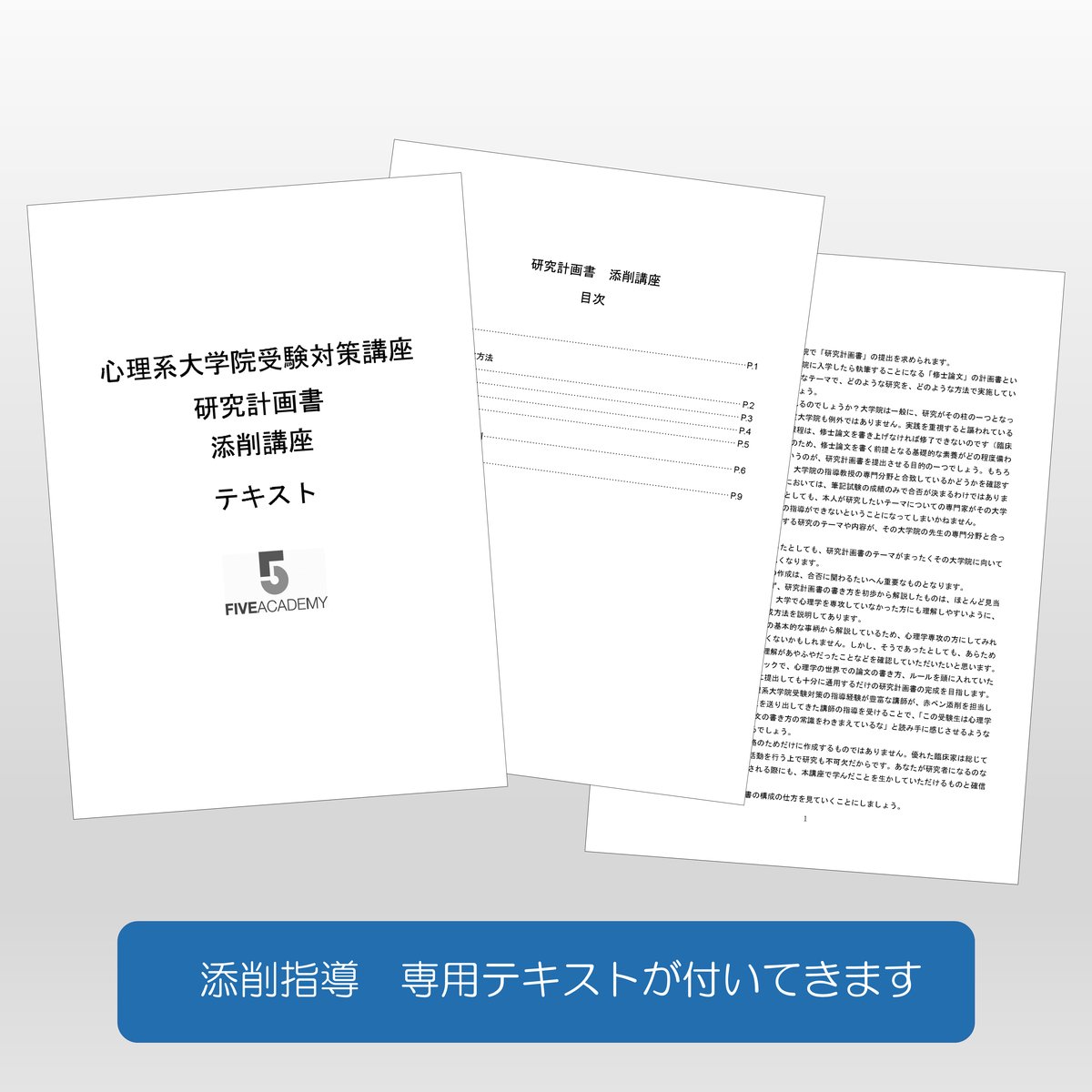 心理系大学院受験対策 研究計画書対策講座 添削のみ