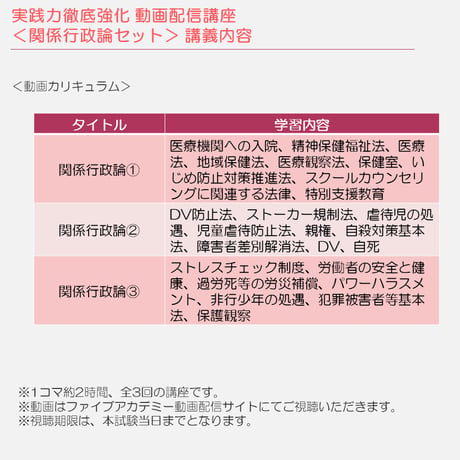 2026年度臨床心理士試験対策　基礎から演習まで！ベーシック学習講座