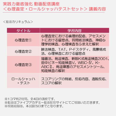 2026年度臨床心理士試験対策　基礎から演習まで！ベーシック学習講座