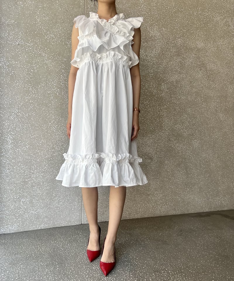 トレフルプラスワン　ボリュームフリルワンピース CLEA ワンピース ボリュームフリルワンピース : ZOZOTOWN Yahoo