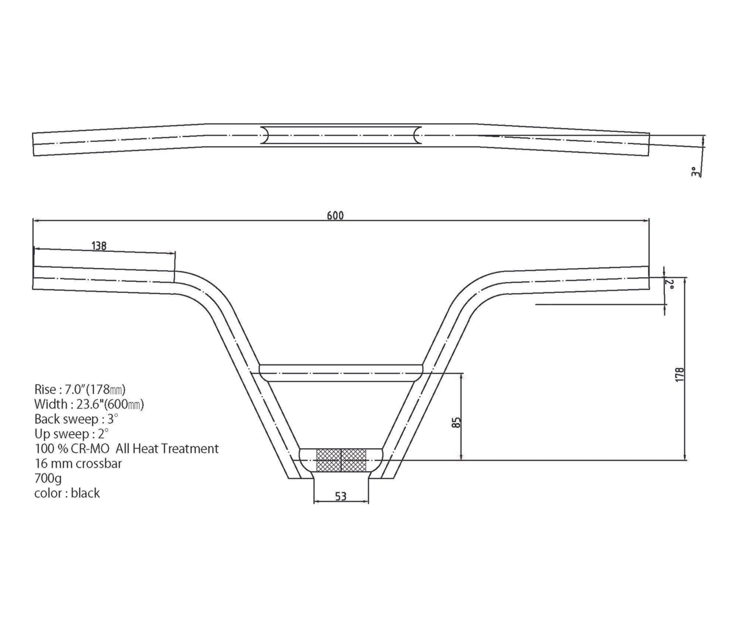 TNB / For peace bar tipe A 7.0 | BMX STUDIO store