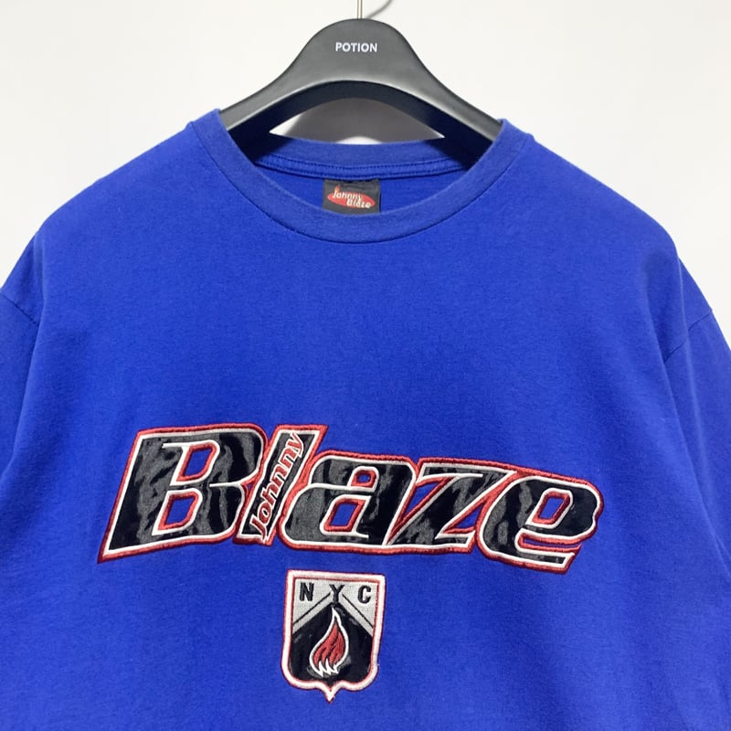 JOHNNY BLAZE】90s big applique logo Tee | POTION