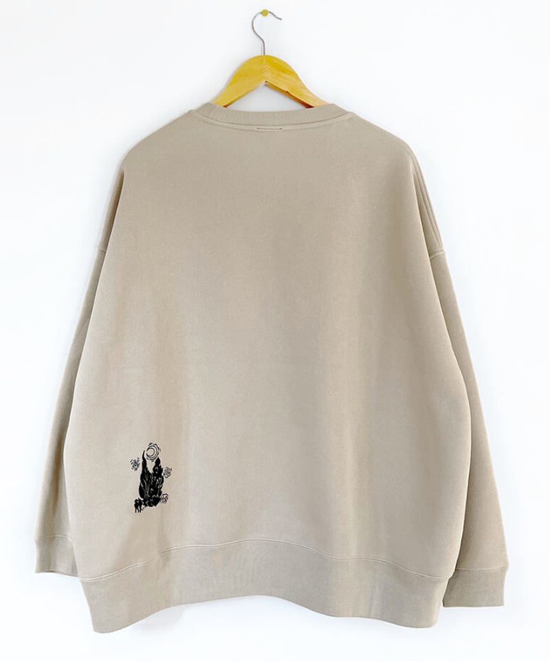 ゴッホスウェット ビッグシルエット Beige×Navy 糸杉 | Pont-Cha