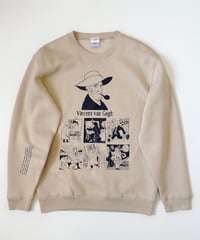 ゴッホスウェット Beige×Navy 糸杉