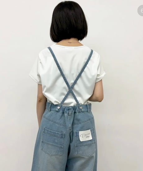 デニムサスペンダーパンツ
