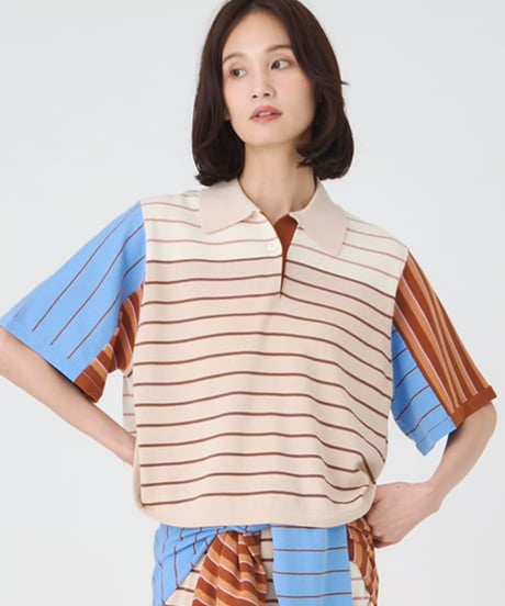 VENIT CRAZY BORDER POLO　KNIT