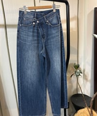 cafune アシメウエストボタンデニム
