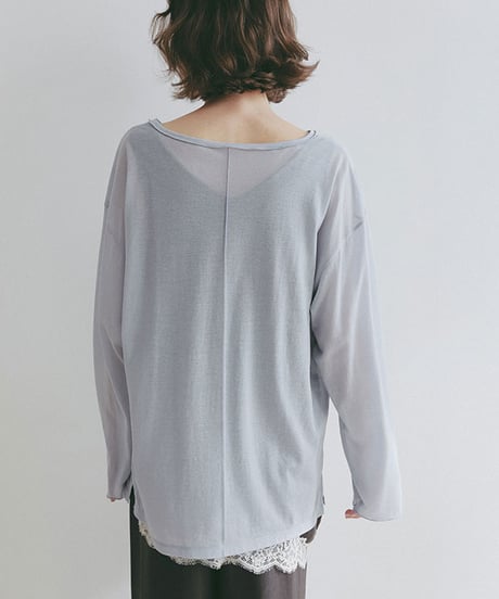 ETRE TOKYO センターピンタックシアーロンTee