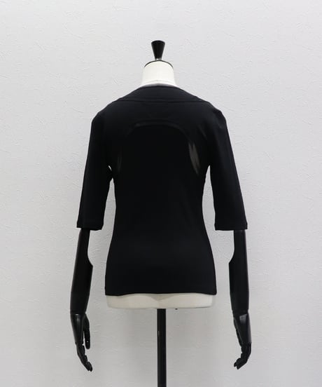 VERSEAU テレコメチュール 立体切替デザインTシャツ