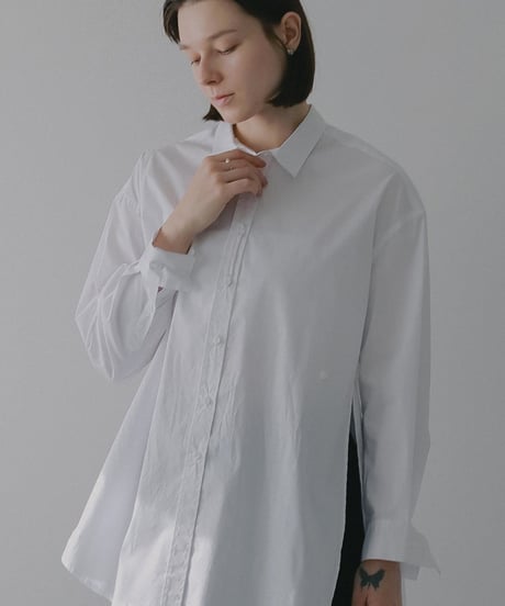 MANOF OVER SIZED 2WAY SHIRTホワイト
