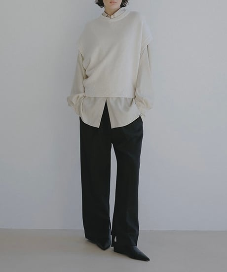 ETRETOKYO　ウールカシミヤスリーブレスニットプルオーバー