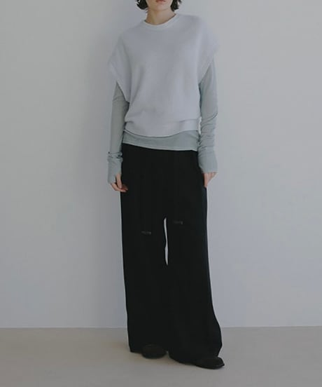 ETRETOKYO　ウールカシミヤスリーブレスニットプルオーバー