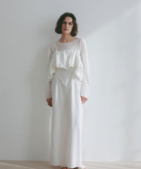 ETRE TOKYO センターピンタックシアーロンTee