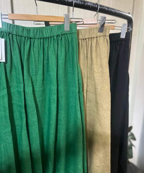 MICA&DEAL　garment dyed リネンスカート