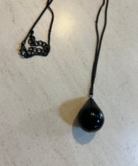 import ブラックロングネックレス
