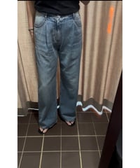 cafune　light tuck baggy denim