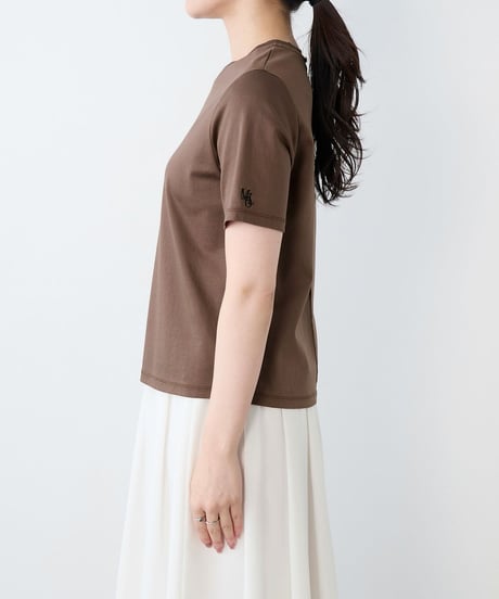 MICA&DEAL 接触冷感/UVカット-ワンポイント刺繍T-shirt