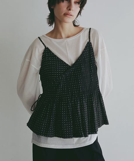ETRE TOKYO コットンドビーカシュクールキャミソール