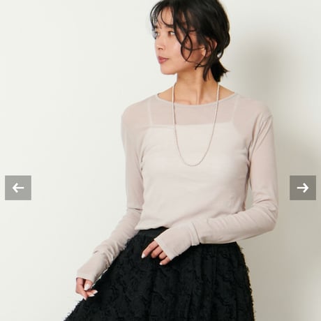 mica＆deal シアーロングTシャツ