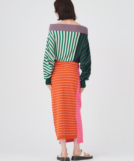 CRAZY BORDER SKIRT/DRESS