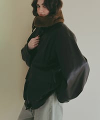 【完全受注生産】ETRE TOKYO ファーカラーフェイクレザーブルゾン