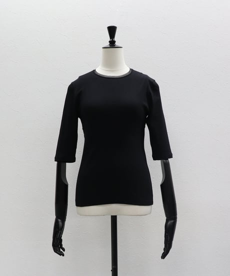 VERSEAU テレコメチュール 立体切替デザインTシャツ