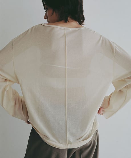 ETRE TOKYO センターピンタックシアーロンTee