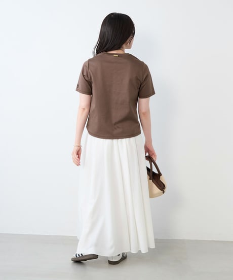 MICA&DEAL 接触冷感/UVカット-ワンポイント刺繍T-shirt