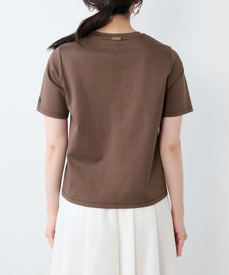 MICA&DEAL 接触冷感/UVカット-ワンポイント刺繍T-shirt