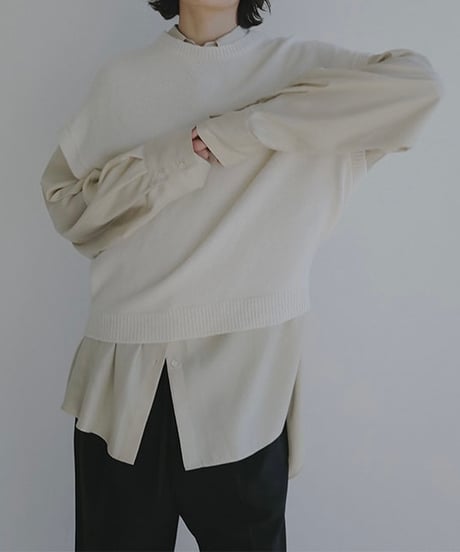 ETRETOKYO　ウールカシミヤスリーブレスニットプルオーバー