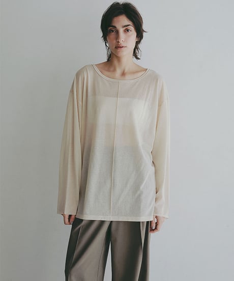 ETRE TOKYO センターピンタックシアーロンTee