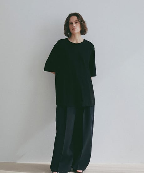 ETRE TOKYO　ダブルクロスハイウエストタックパンツ