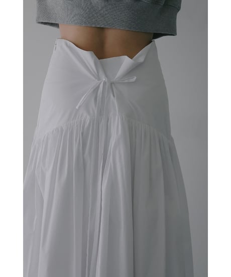 MANOF HIGH WAIST TIERED SKIRT ホワイト