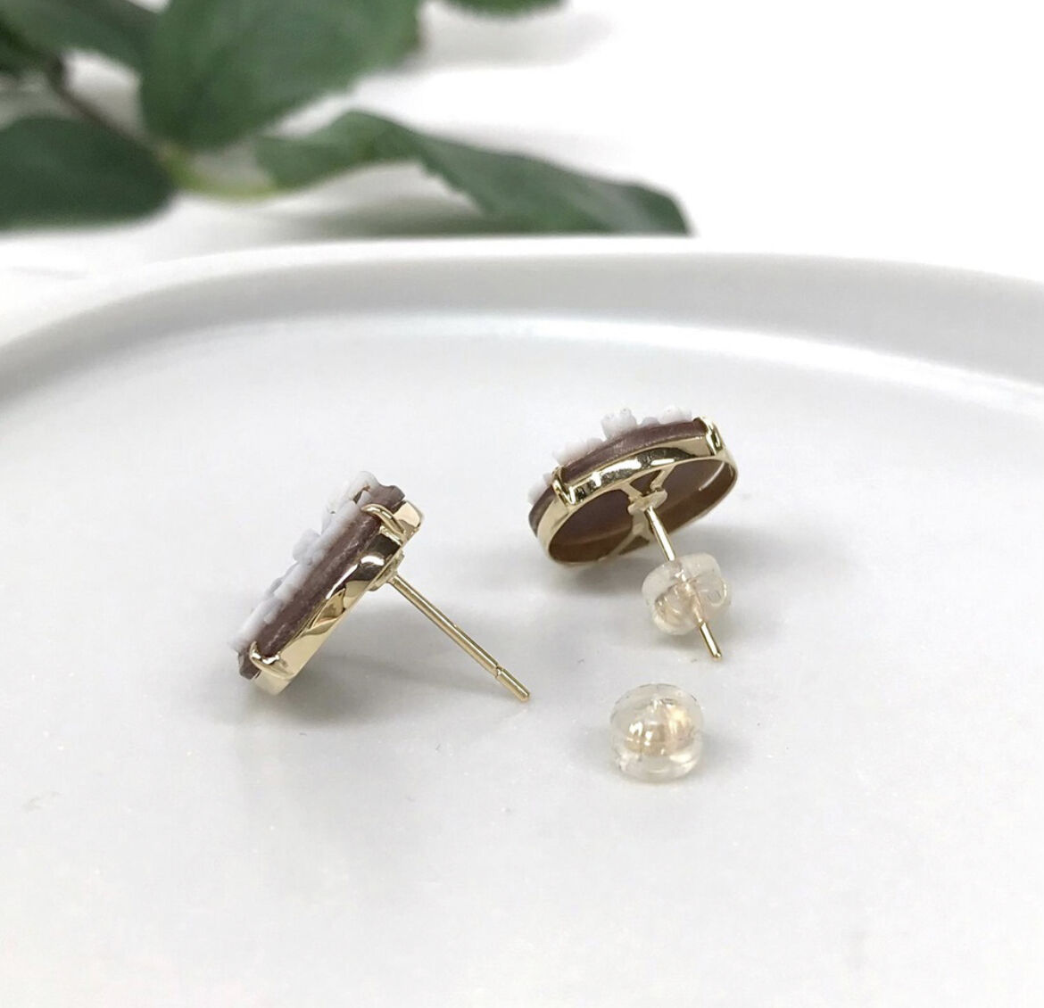 パピー Ｋ１８　シェルカメオ　ピアス パピー K18 シェルカメオ ピアス K18YGシェルカメオピアス