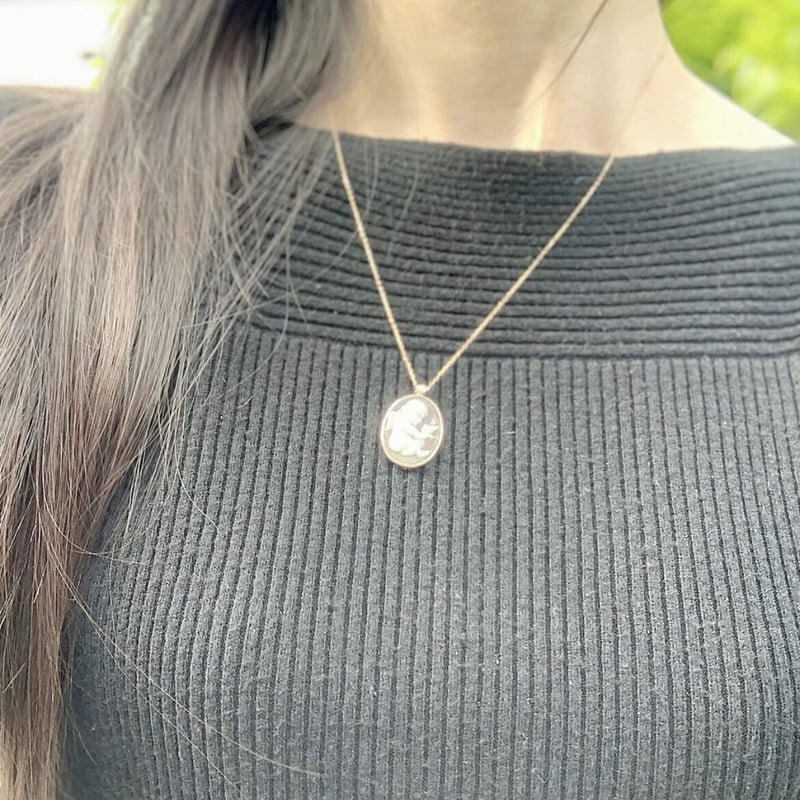 K18 天使のペンダントネックレス（イタリアのシェルカメオ） | APOLLON