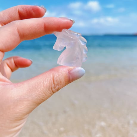 jesse#22様専用】天然石トロレアイトのユニコーン 置物NO.112117