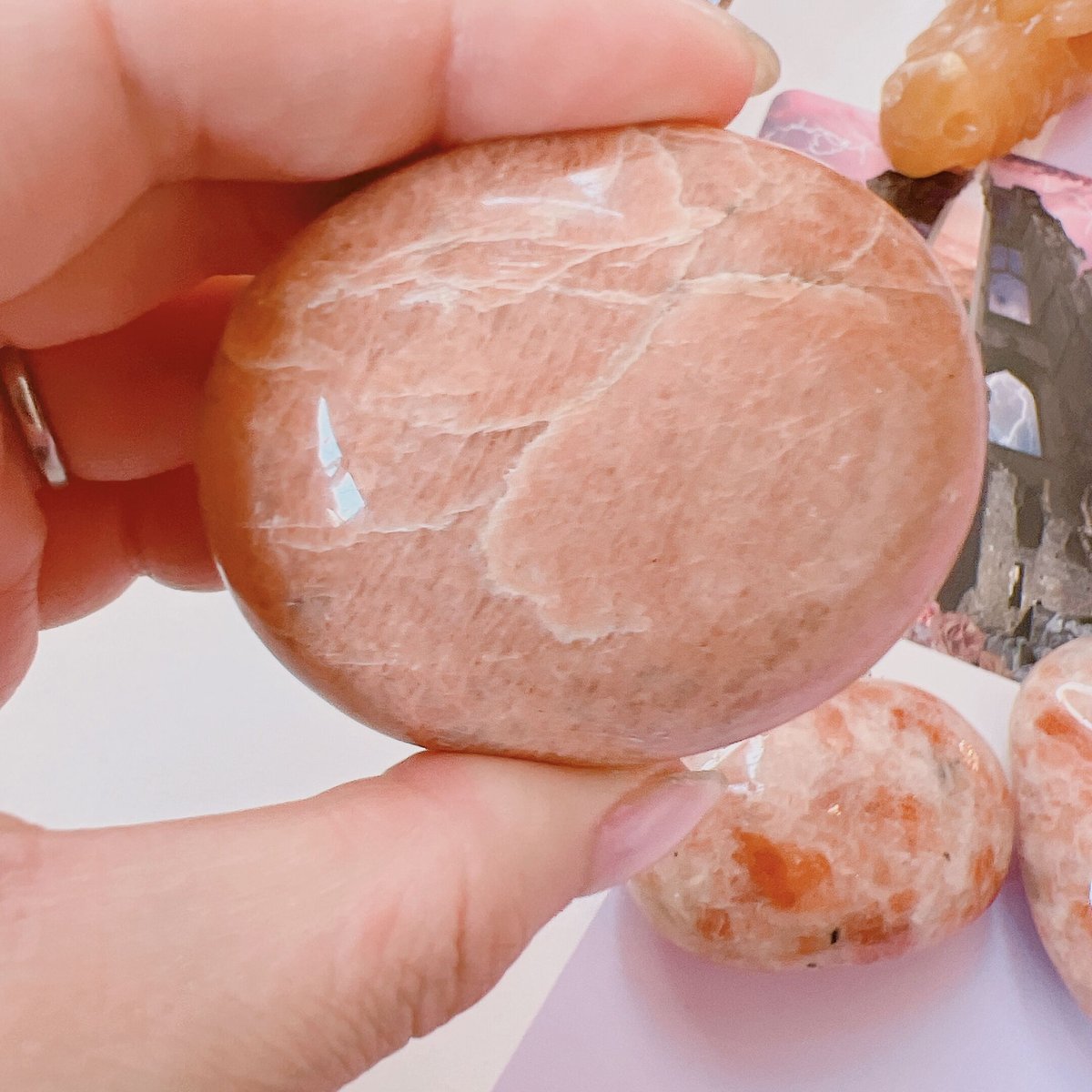 ピーチムーンストーン パーム | crystal shop mira