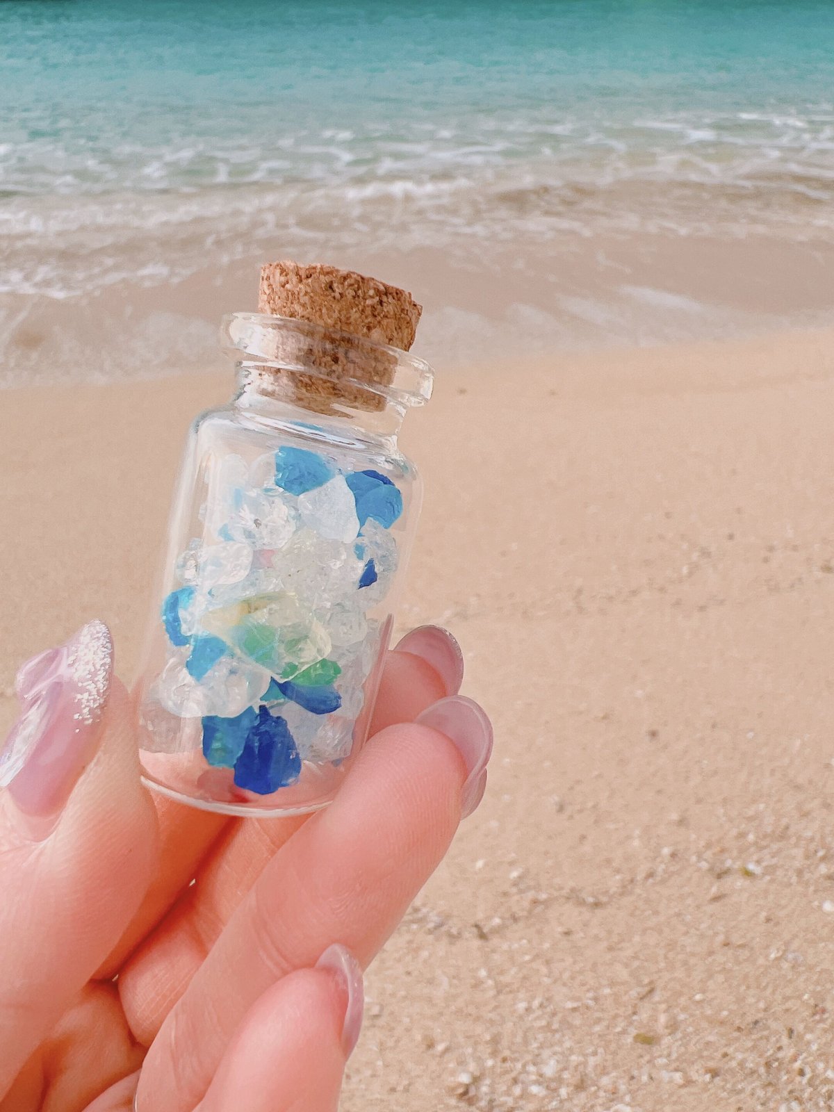 海花カレットセール❣️ 琉球ガラスカレット 琉球*海花ガラスカレット琉球ガラスカレットレジン材料0407-c