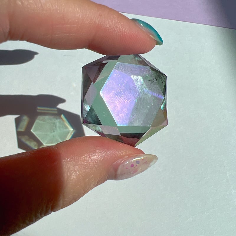 エンジェルオーラクォーツ　マカバスター　六芒星　水晶　オーラ加工 エンジェルオーラクォーツ マカバスター 六芒星 水晶 オーラ加工