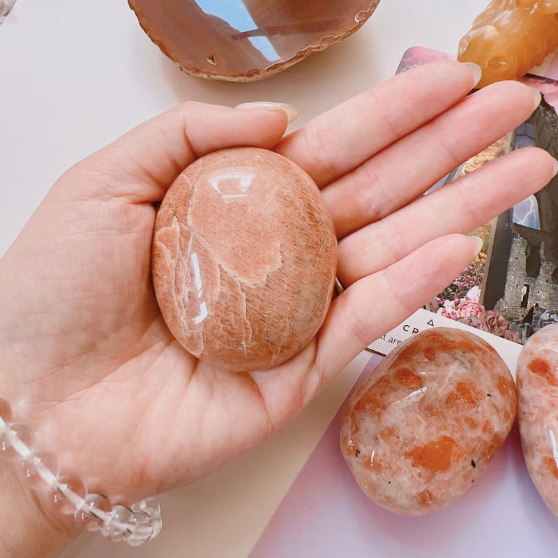高品質 ムーンストーンパーム♡No.2084 ピーチムーンストーン パーム | crystal shop mira