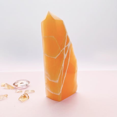 オレンジカルサイト ハート置物 オレンジカルサイトハート/Orange