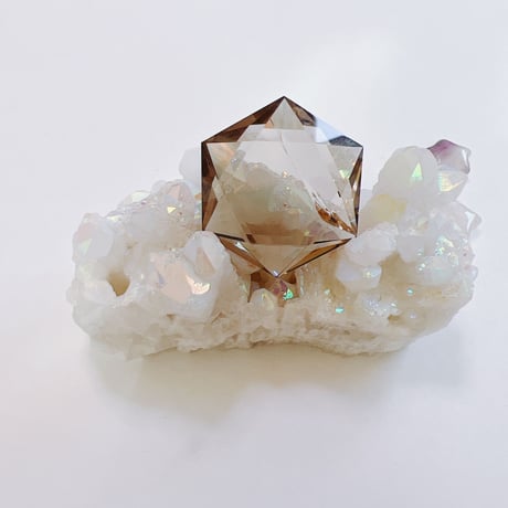 スモーキークォーツ　六芒星