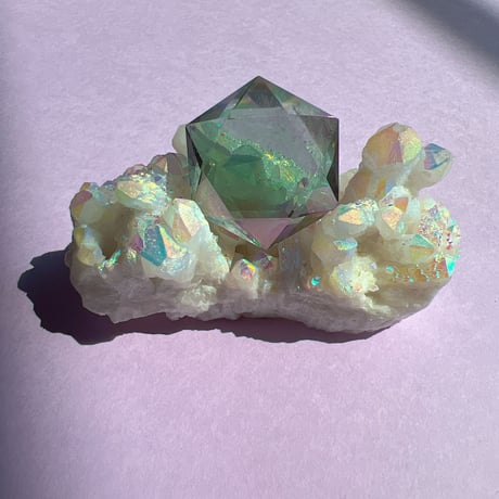 エンジェルオーラクォーツ　六芒星
