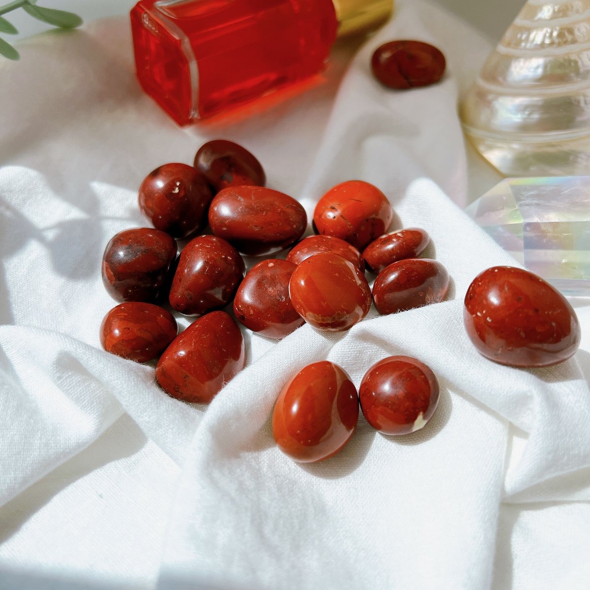 天然レッド・レインボー・ジャスパーダンブル115g