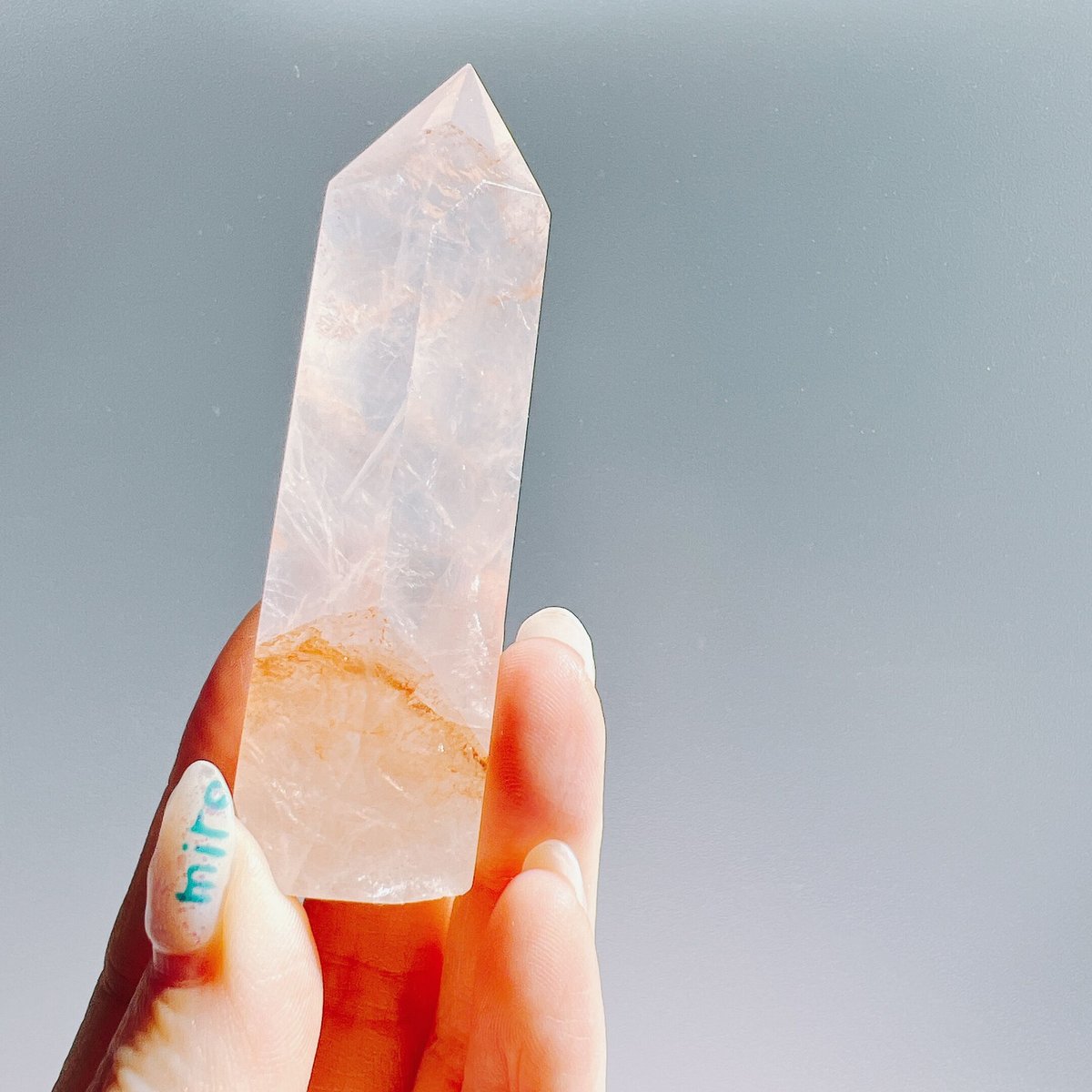 レッドヘマタイト】 ファイヤー クオーツ ポイント タワー レッド