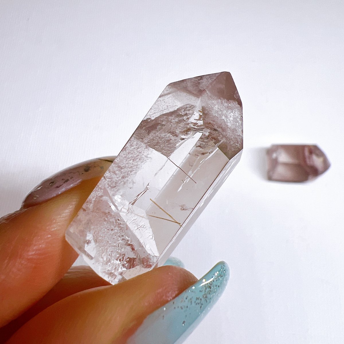 ルチル入り♡ピンクリチウムクォーツset | crystal shop mira